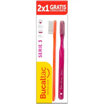 Cepillo de Dientes Bucal Tac Classic Medio Pack x2