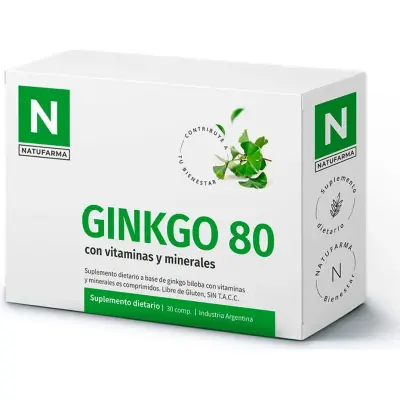 Suplemento Dietario Natufarma Ginkgo Biloba 80 mg x 30 Comprimidos