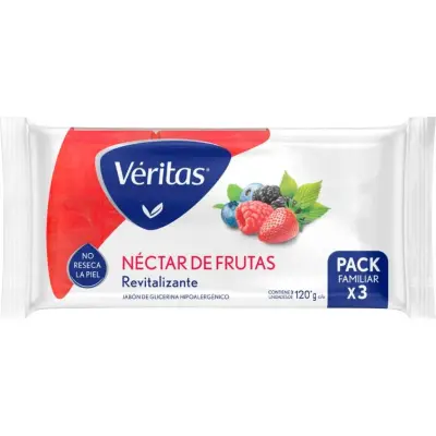 Jabón de Glicerina Veritas Néctar Pack x3 120 g