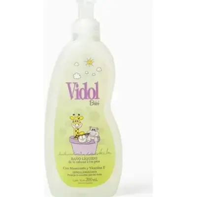 Jabón Líquido para Bebé Vidol Baño 200 ml