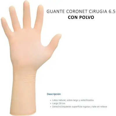 Guante de Cirugía Coronet Talle 6 1/2 x 1 Unidad