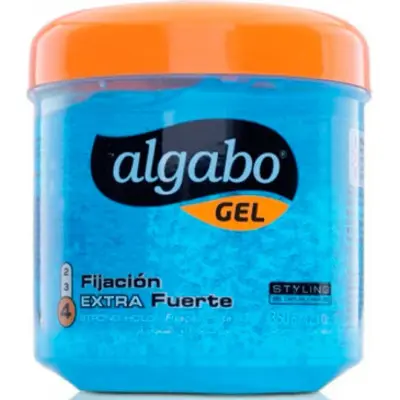 Gel Fijador Capilar Algabo Fijación Fuerte Azul 350 g