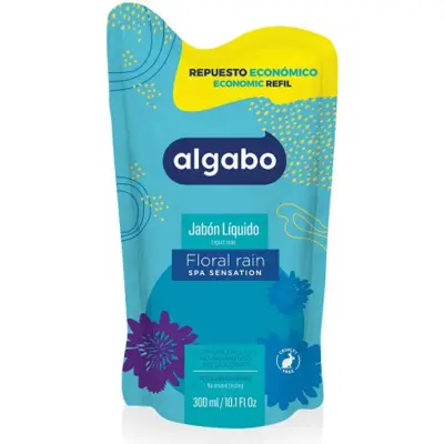 Jabón Líquido Algabo Flora Rep 300 ml