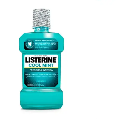 Enjuague Bucal Listerine Cool 2 Veces al Día 250 ml