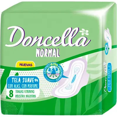 Toallas Femeninas Doncella Suaves con Alas x 8