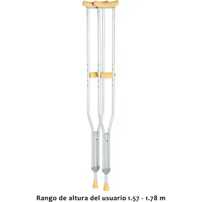 Muleta de Aluminio Silfab Apoyo de Antebrazo Talle Normal