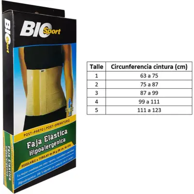 Faja Ortopédica Biosport Softy Regulable Talle 24