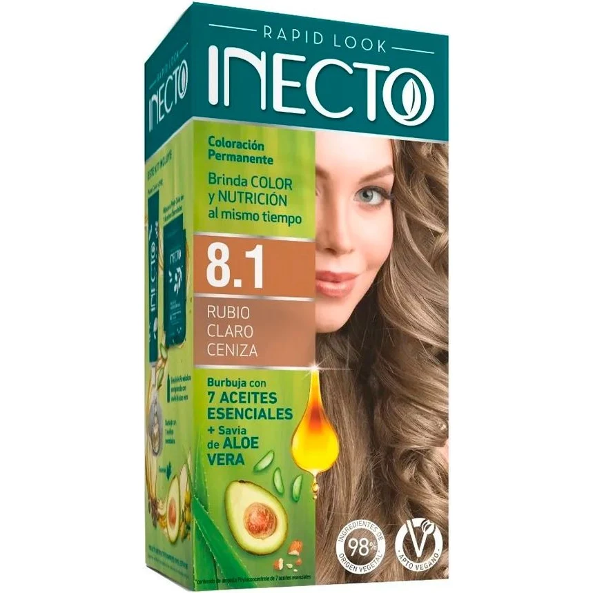 Inecto Tintura Rapid Kit -Rubio Claro Ceniza N° 8,1 — foto 1