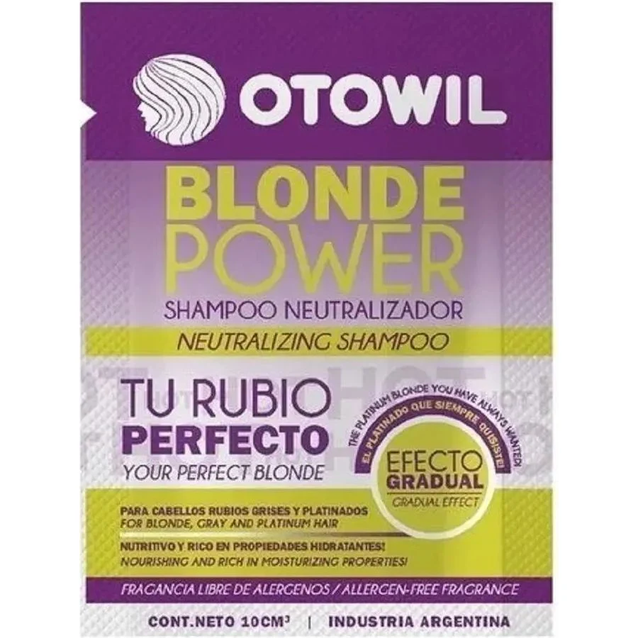 Shampoo Matizador Otowil Blonde Power Sobre 10 g x 48 unidades — foto 1