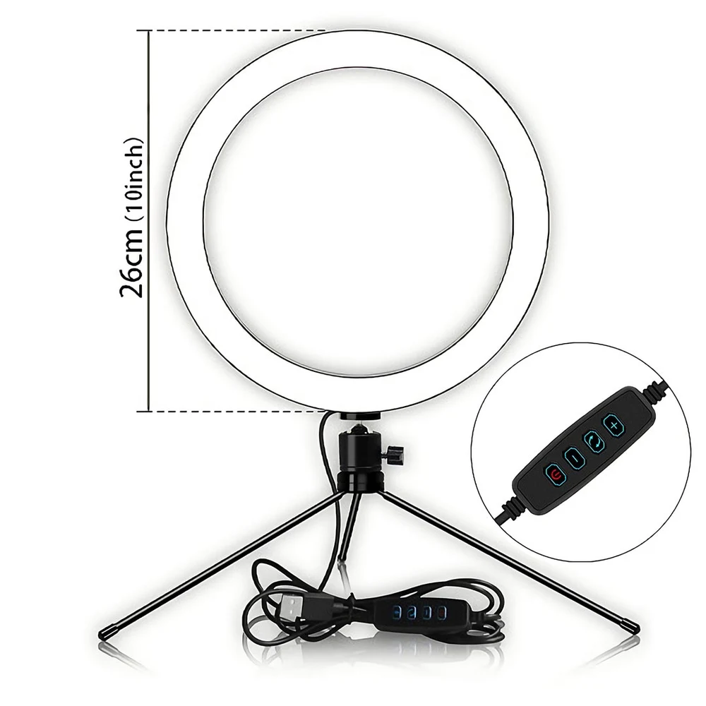 Kit Luz de Anillo LED 26cm Jessamy Con Soporte — foto 1