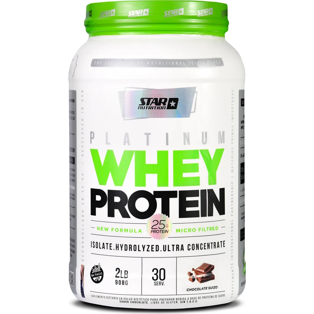 Star Nutrition Platinum Whey Protein Chocolate 2 lb — foto 1