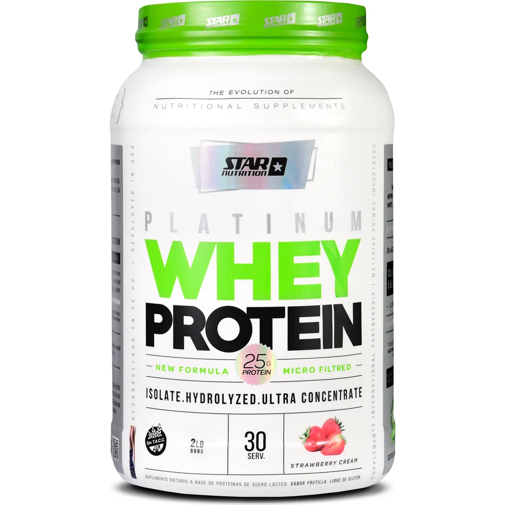Star Nutrition Platinum Whey Protein Frutilla 2 lb — foto 1