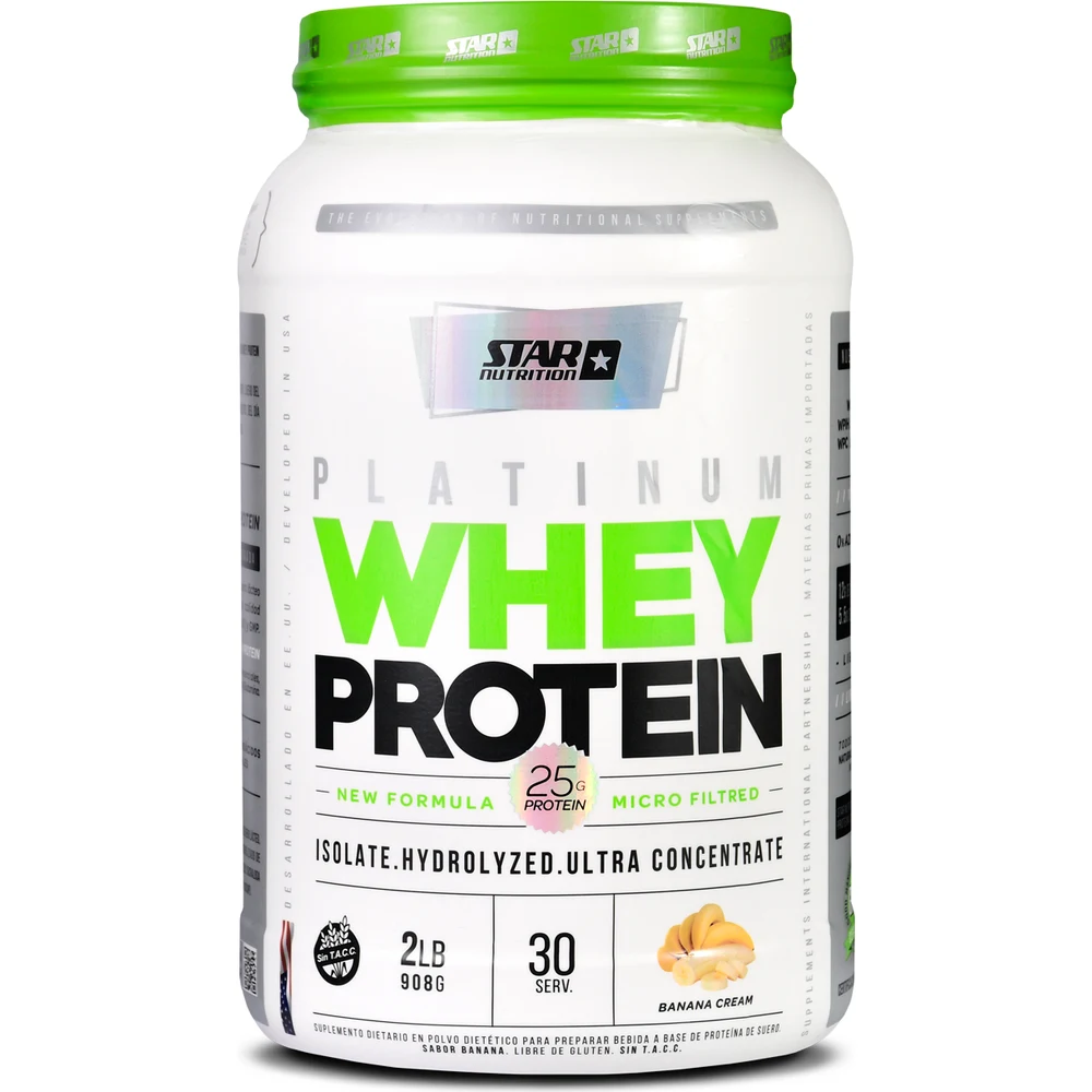 Star Nutrition Platinum Whey Protein Banana 2 lb — foto 1