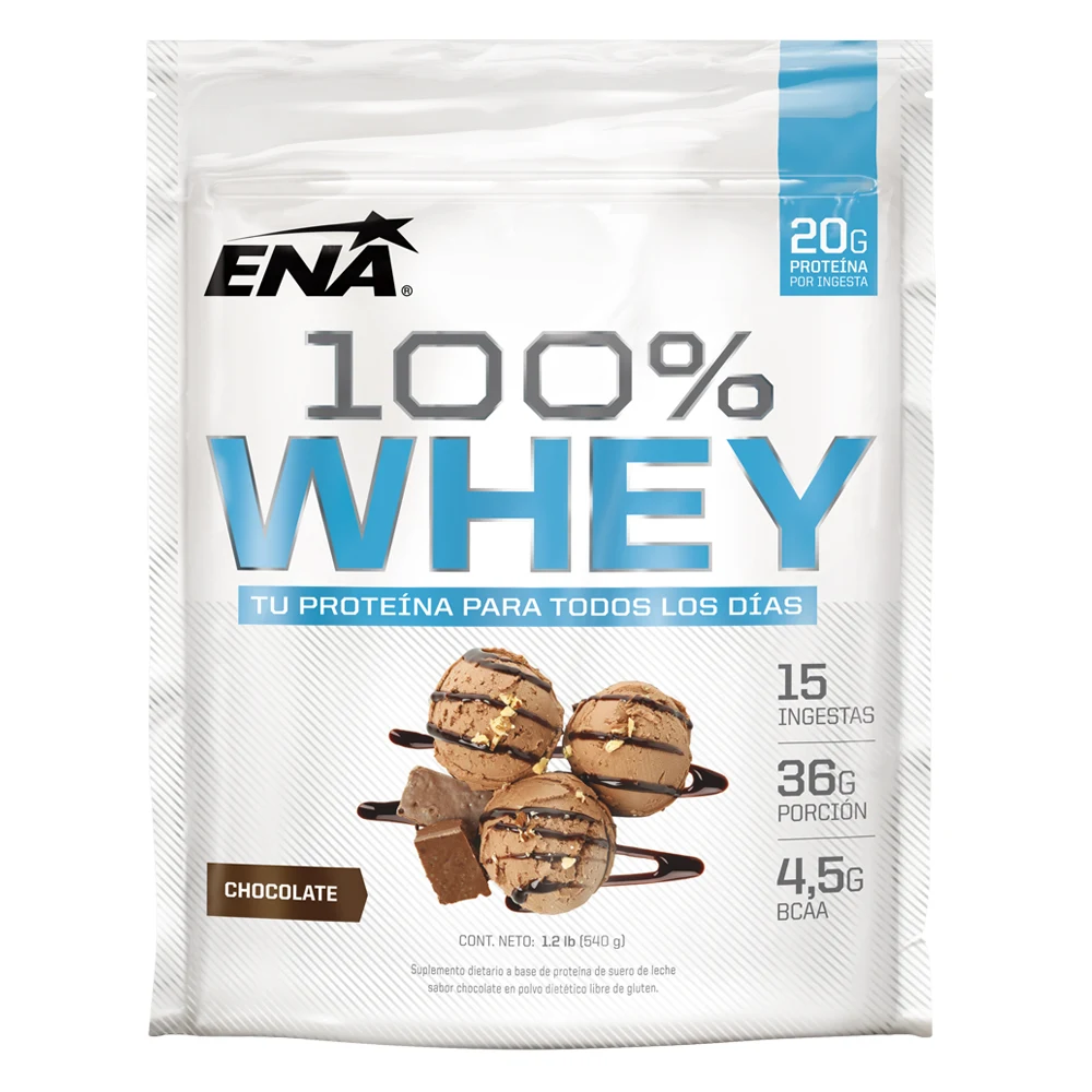 Suplemento Deportivo Ena Whey Protein 100% Chocolate 540 g — foto 2