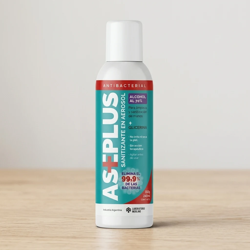 Alcohol Sanitizante en Aerosol Aseplus 240 ml — foto 2