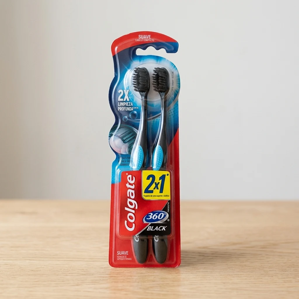 Cepillo de Dientes Colgate 360 Black Suave Pack x2 — foto 2