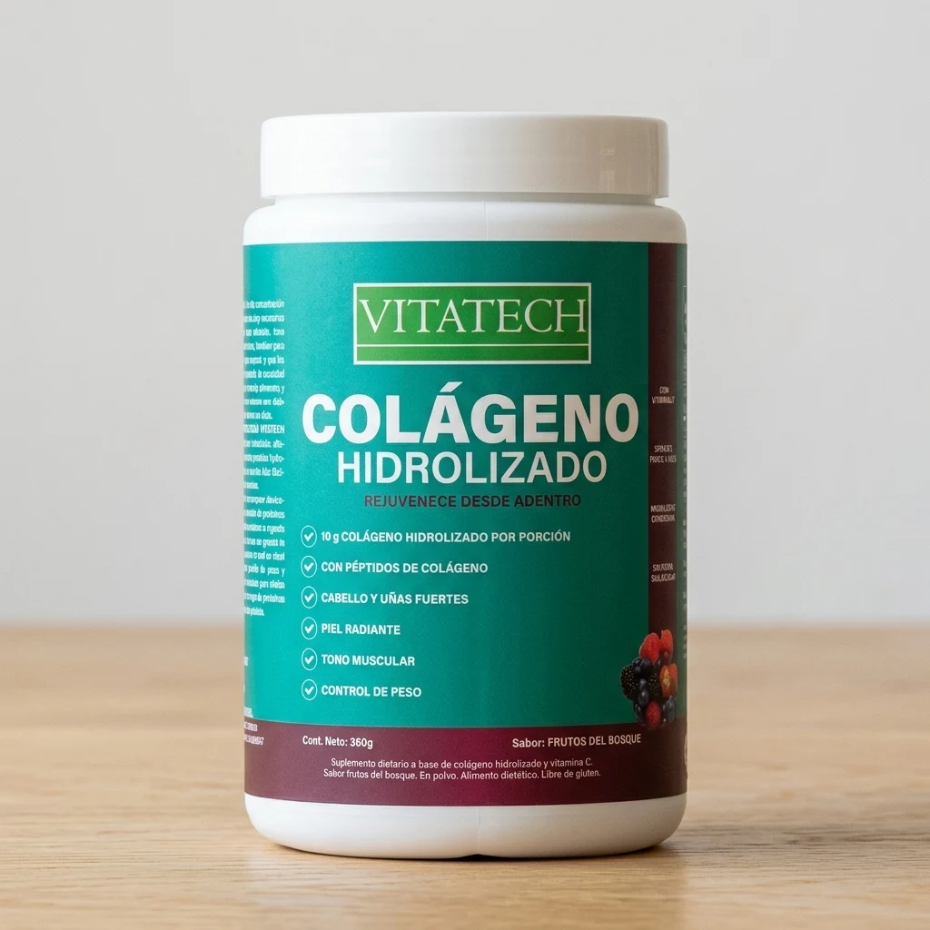 Colágeno Hidrolizado Vitatech Sabor Frutos Rojos 360 g — foto 2