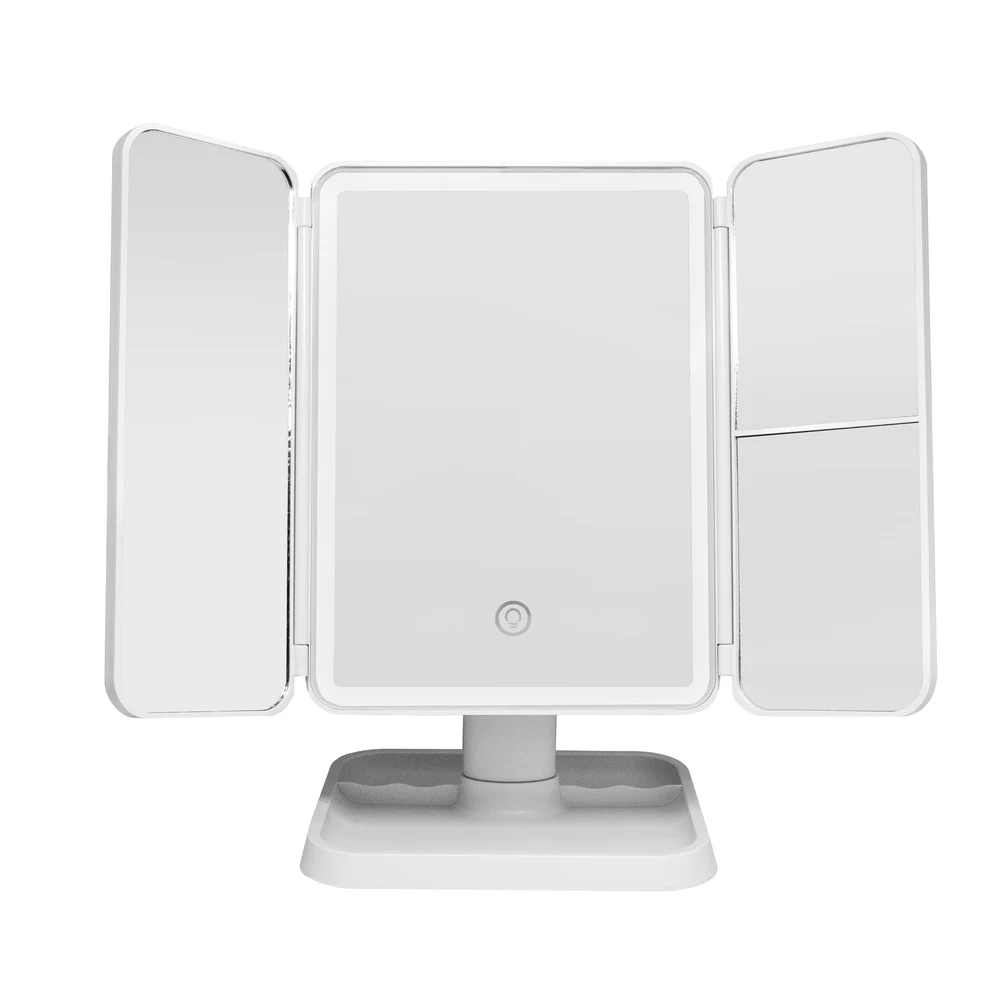 Espejo Capitoné Blanco LED Jessamy Con USB — foto 3