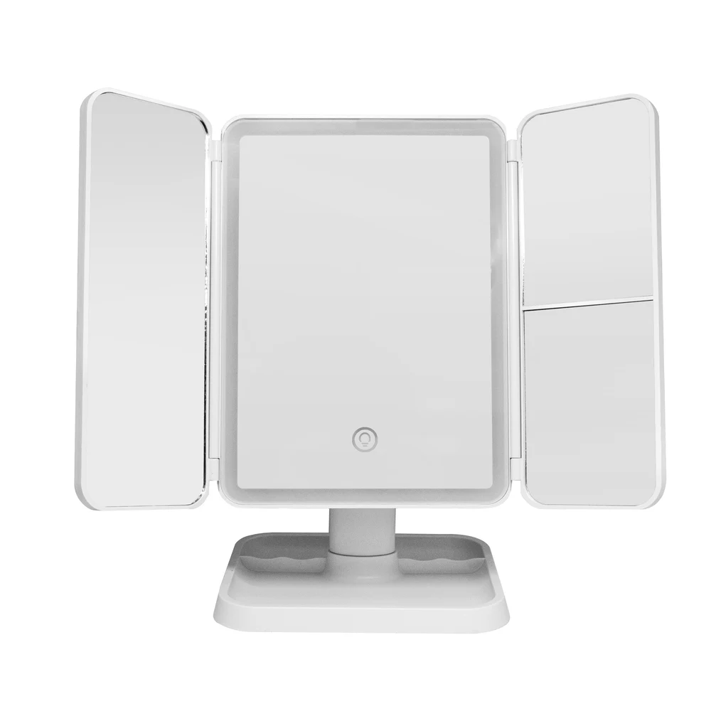 Espejo Capitoné Blanco LED Jessamy Con USB — foto 4