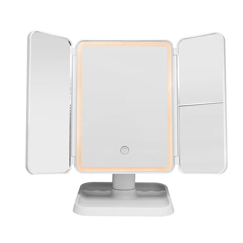 Espejo Capitoné Blanco LED Jessamy Con USB — foto 5