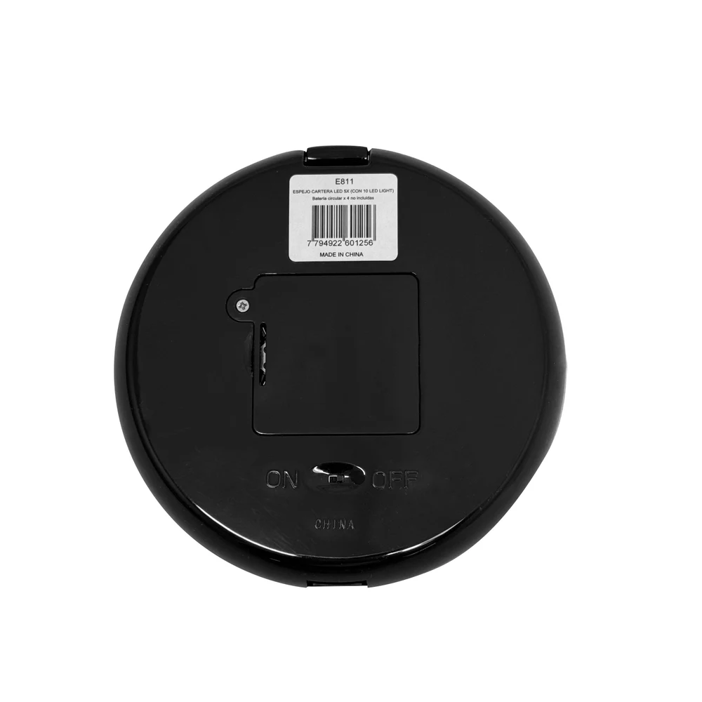 Espejo de Cartera LED 5X Jessamy Grande Blanco/Negro — foto 4