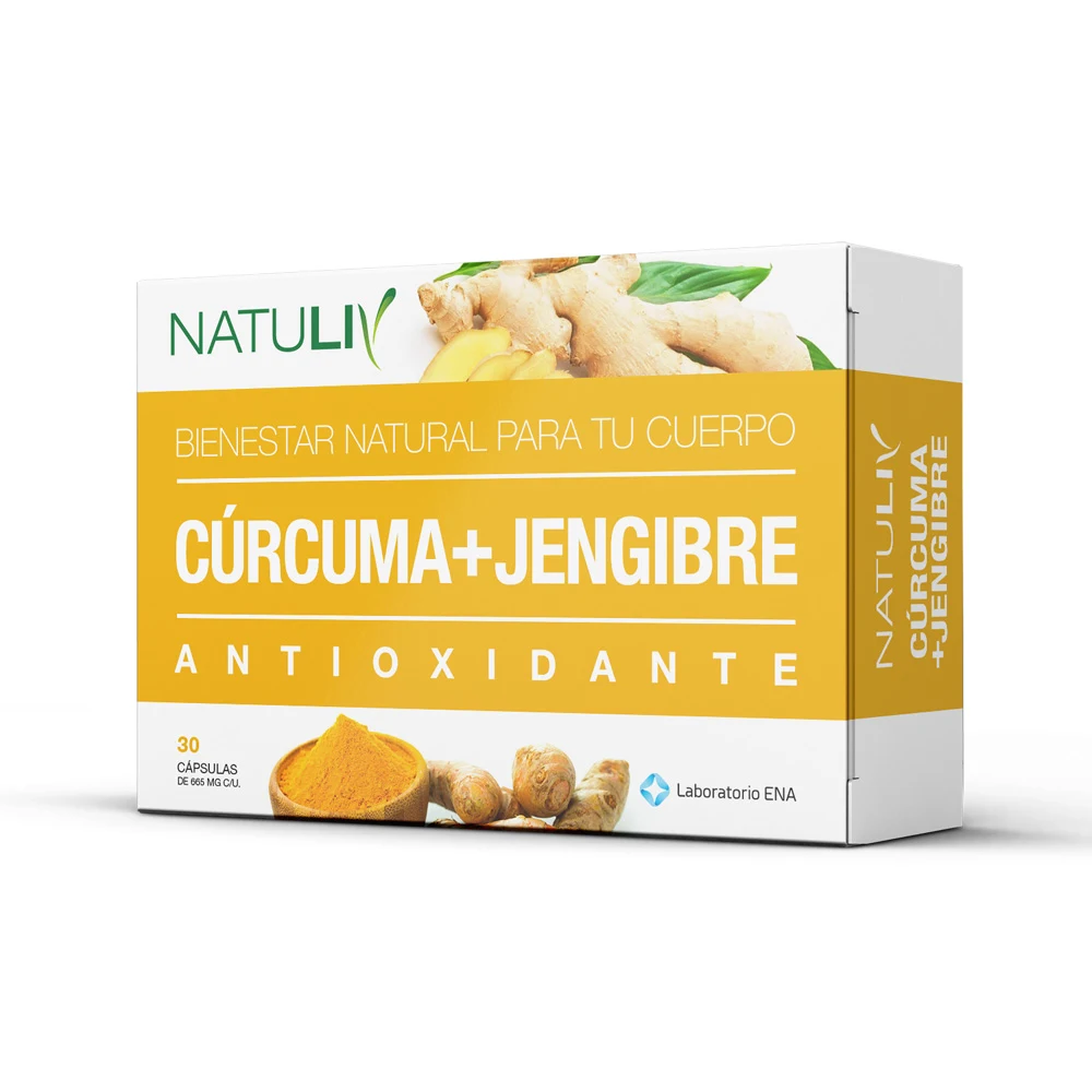 Natuliv Cúrcuma + Jengibre 30 Cápsulas — foto 1