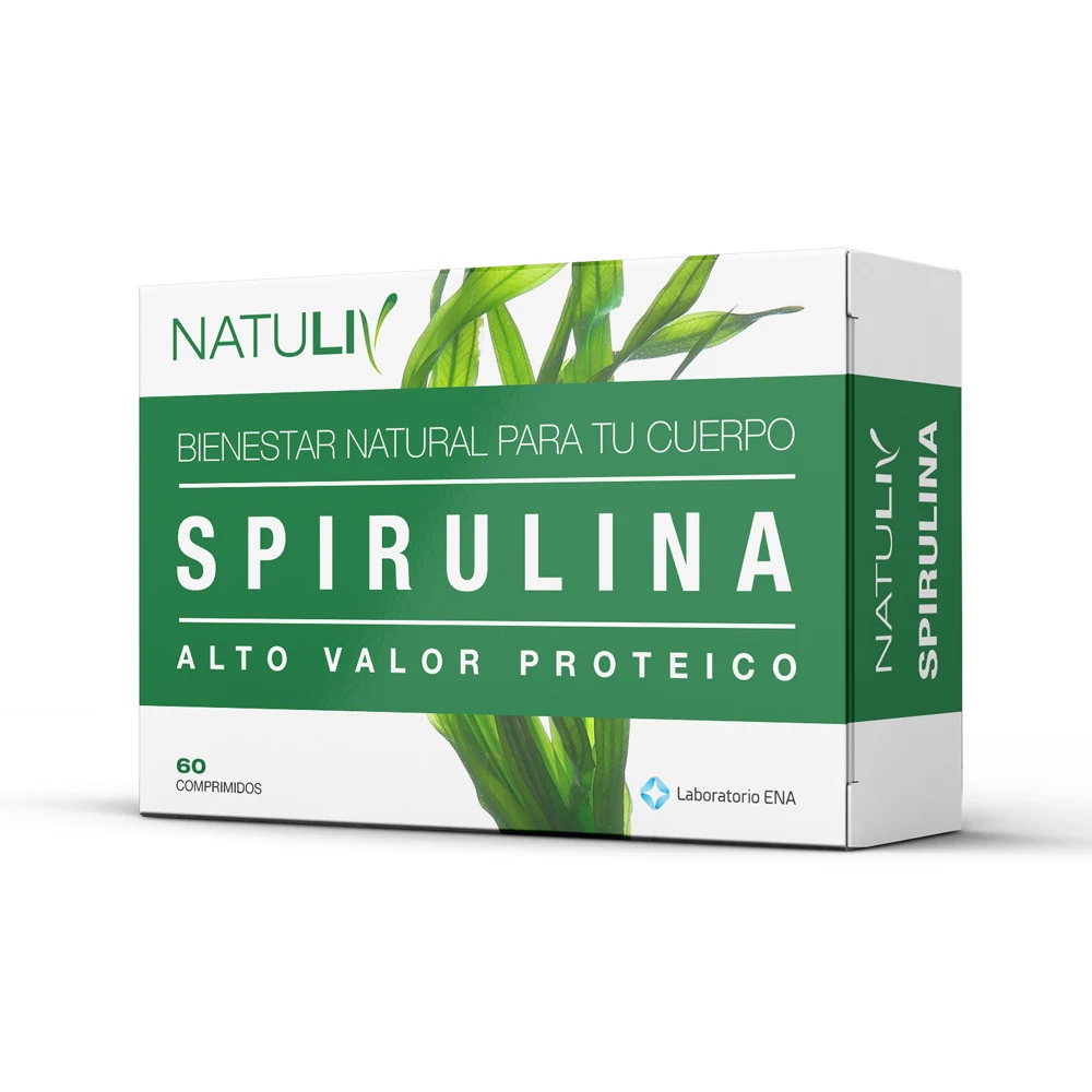 Suplemento Dietario Natuliv Spirulina x 60 Comprimidos — foto 1