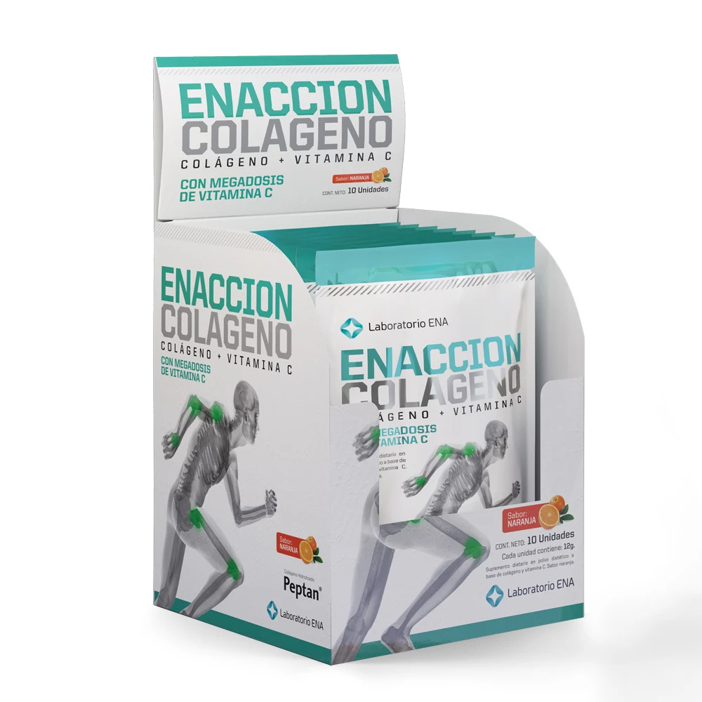 Suplemento con Colágeno Enaccion Sabor Naranja x 10 Sobres — foto 1