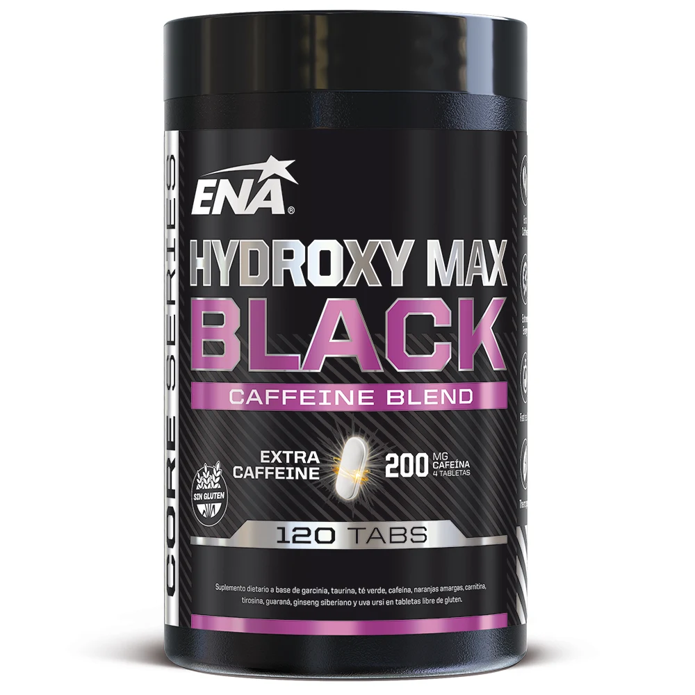 Suplemento Deportivo ENA Hydroxy Max Black x 120 Comprimidos — foto 1