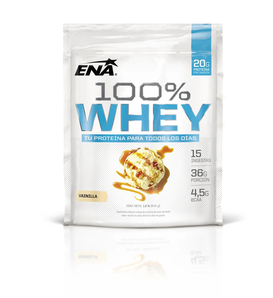 Suplemento Proteico ENA Whey Protein 100% Vainilla 540 g — foto 3
