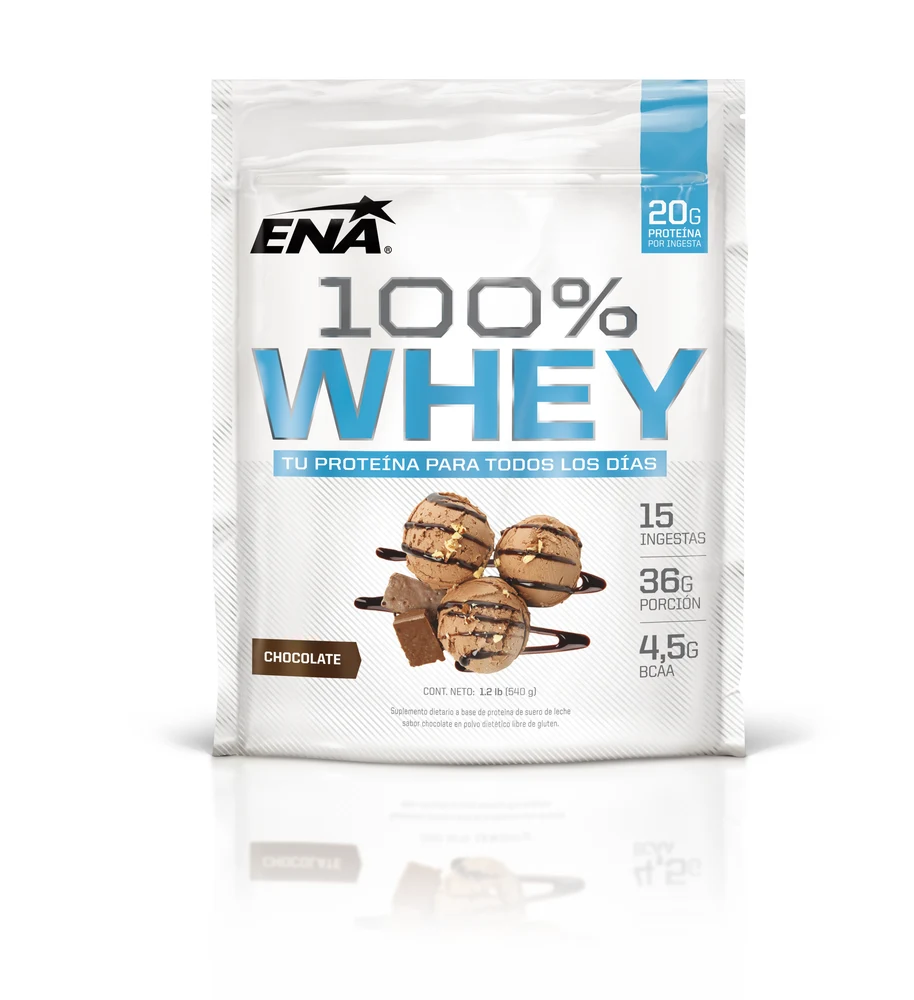 Suplemento Deportivo Ena Whey Protein 100% Chocolate 540 g — foto 3