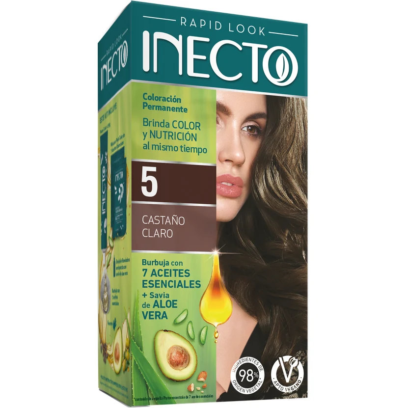 Inecto Tintura Rapid Kit -Castaño Claro N° 5 — foto 2