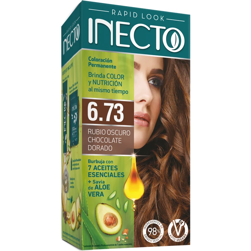 Tintura Capilar Inecto Rapid Look Tono 6.73 — foto 2