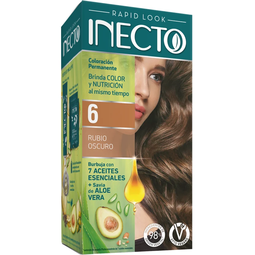 Inecto Tintura Rapid Kit -Rubio Oscuro N ° 6 — foto 2