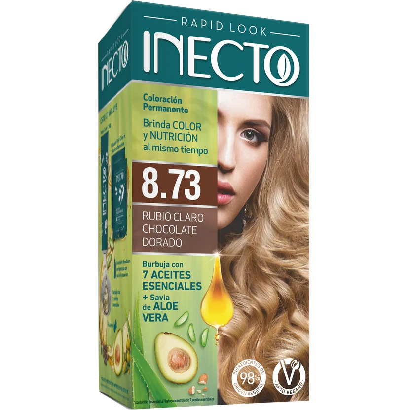 Tintura Capilar Inecto Rapid Look Tono 8.73 — foto 2