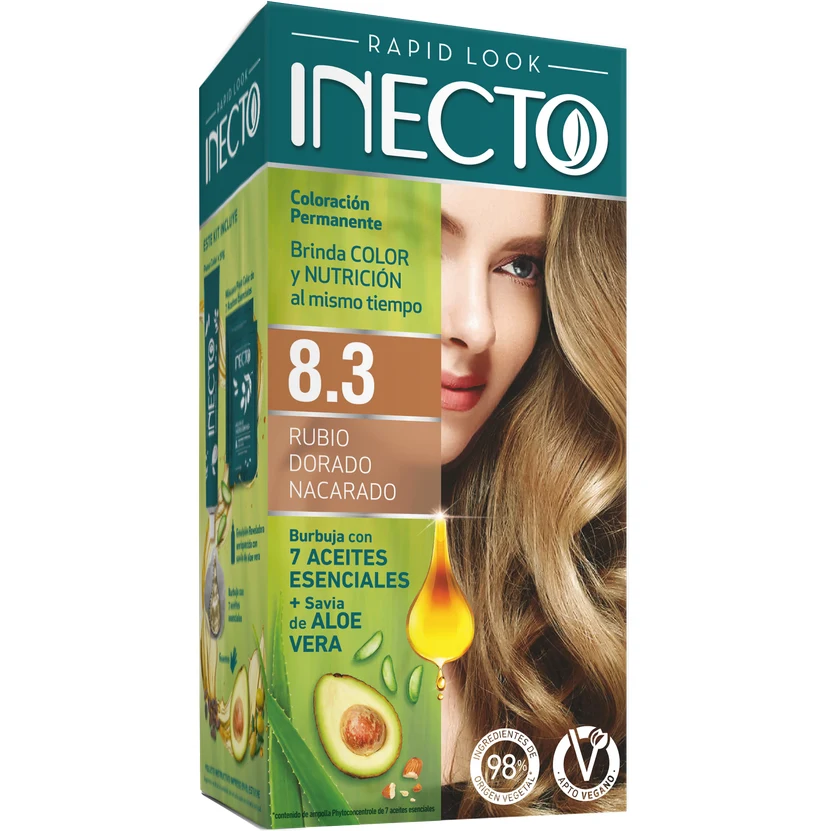 Inecto Tintura Rapid Kit -Rubio Dorado NacaradoN° 8,3 — foto 2
