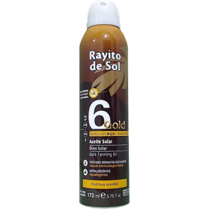 Bronceador Rayito de Sol Gold FPS 6 170 ml — foto 2