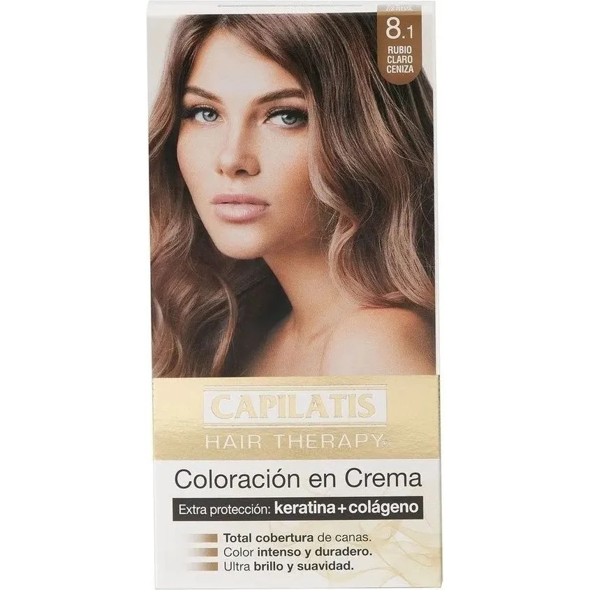 Capilatis Coloración en Crema - Rubio Claro Ceniza 8.1 — foto 3