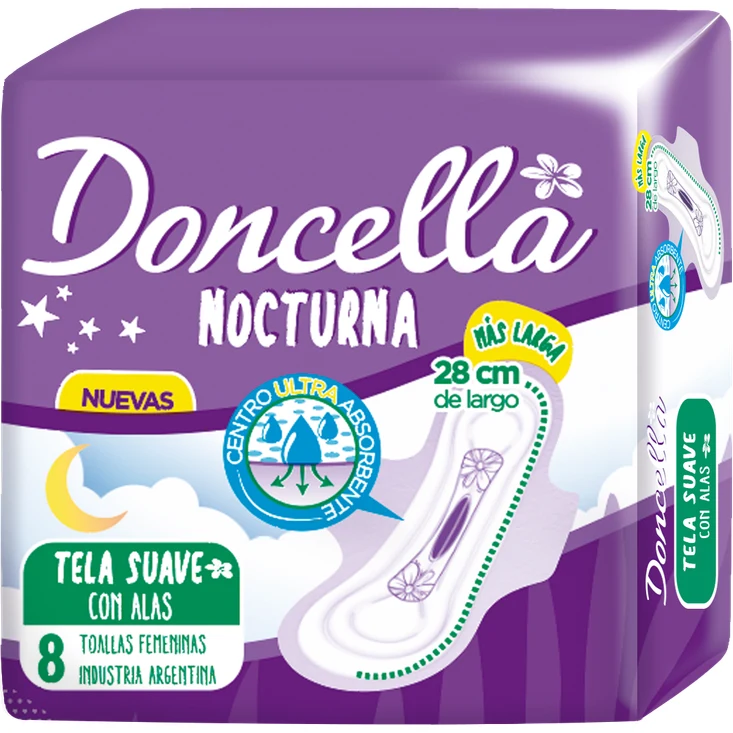 Toallas Femeninas Doncella Nocturnas Pocket x8 — foto 2