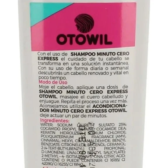 Otowil Minuto Cero - Sham rep capilar de uso diario | Frasco x 250g — foto 5