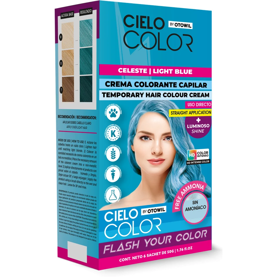 Tintura Capilar Otowil Cielo Celeste 47 g x 6 Unidades — foto 2