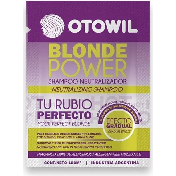 Shampoo Matizador Otowil Blonde Power Sobre 10 g x 48 unidades — foto 2