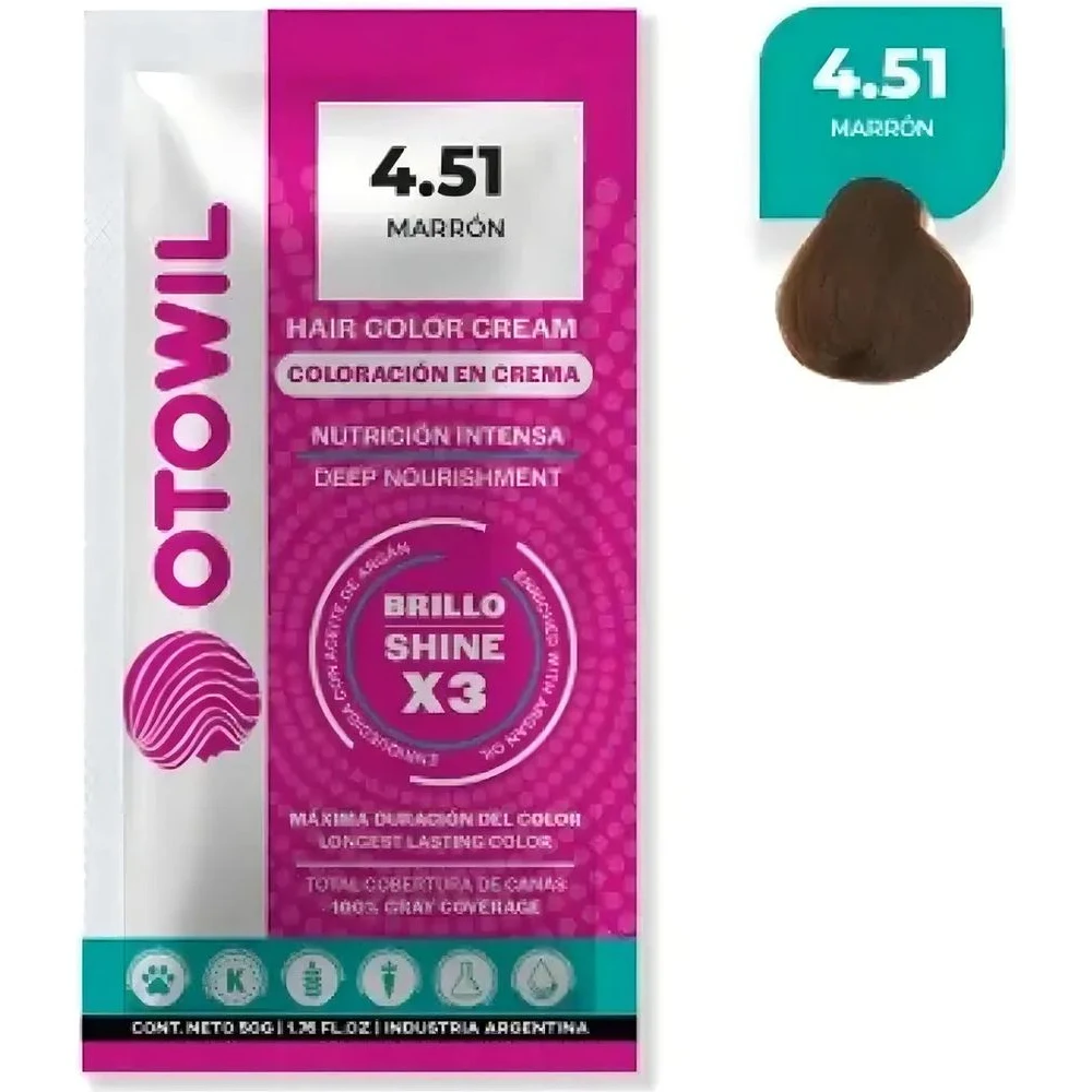 Kit de Coloración Otowil Tono 4.51 — foto 3