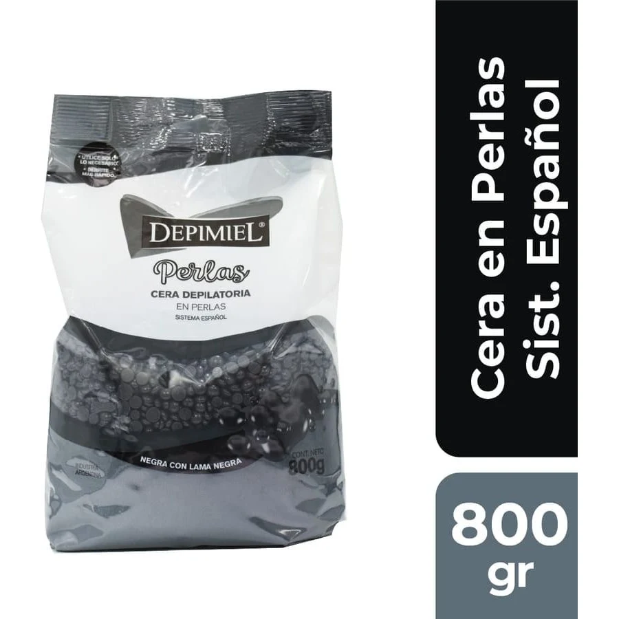Cera Depilatoria en Perlas Depimiel Negra 800 g — foto 2