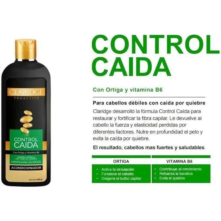 Acondicionador Claridge Control de Caída 400 ml — foto 4
