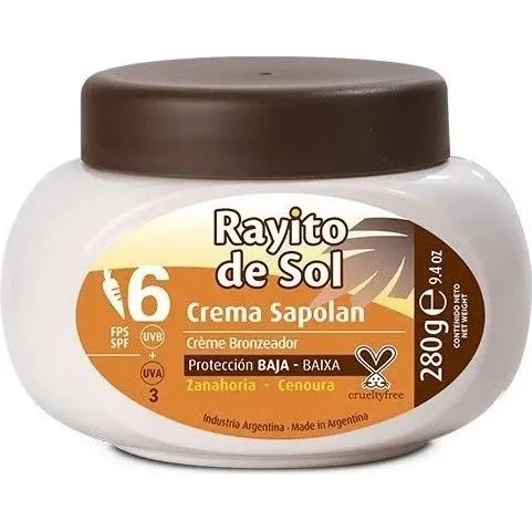 Rayito de Sol Crema Sapolan c/Zanahoria FPS 6 x 240 grs — foto 2