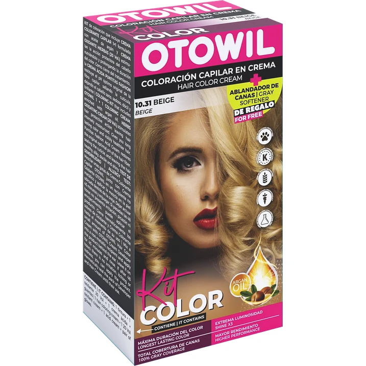Kit de Tintura Capilar Otowil Tono 10.31 — foto 2