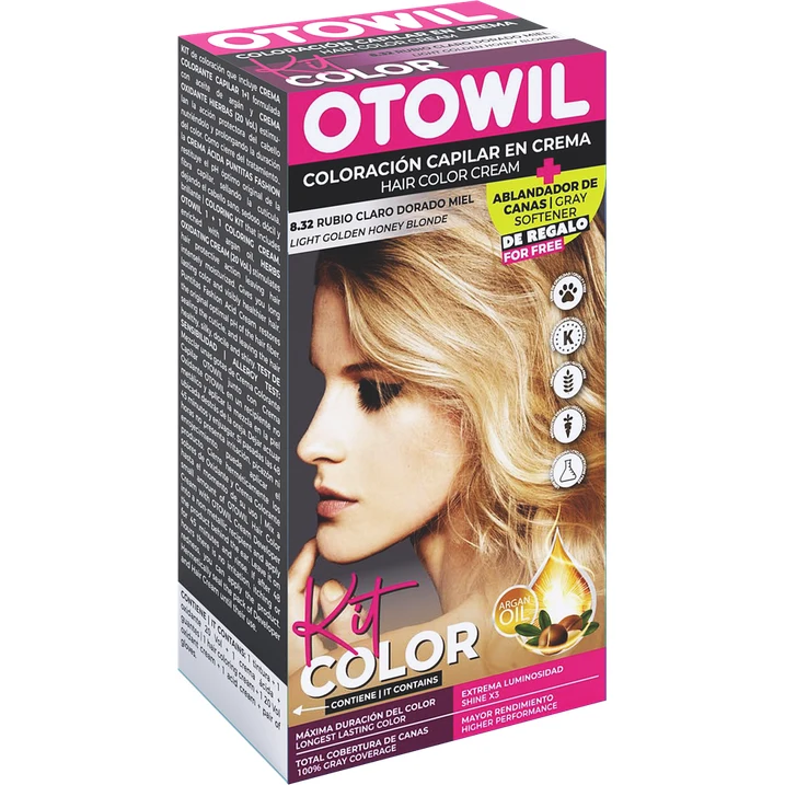 Otowil Kit Simple - Argán |8.32 Rubio Claro Dorado Mie — foto 2