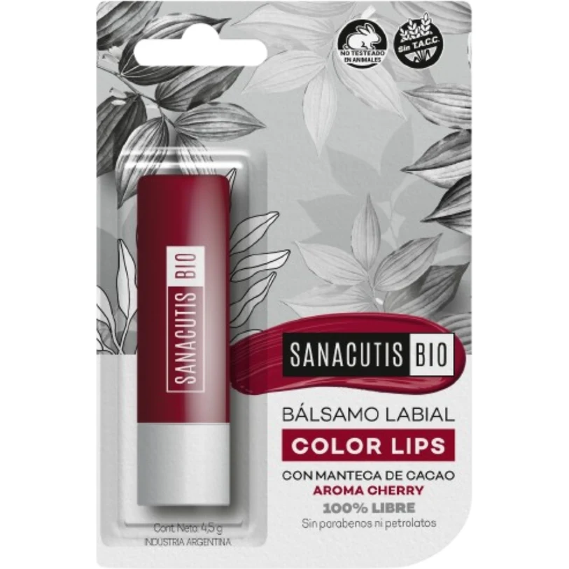 Bálsamo Labial Sanacutis Bio Cherry Manteca de Cacao con Color — foto 2