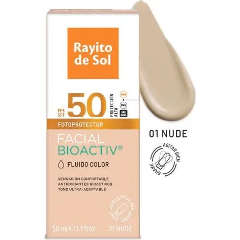 Protector Solar Facial Rayito de Sol FPS 50 Color Nude Tono 1 — foto 3